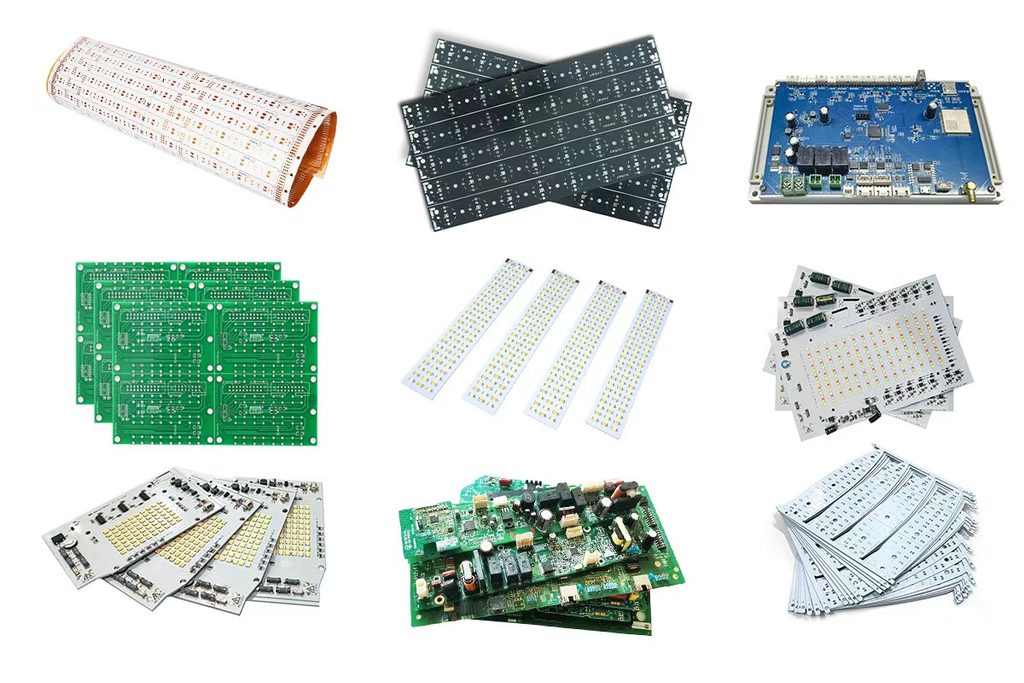 Aluminum PCBs, FR-4 PCBs, copper-based PCBs and LED PCBAs manufactured by XINLONGYE